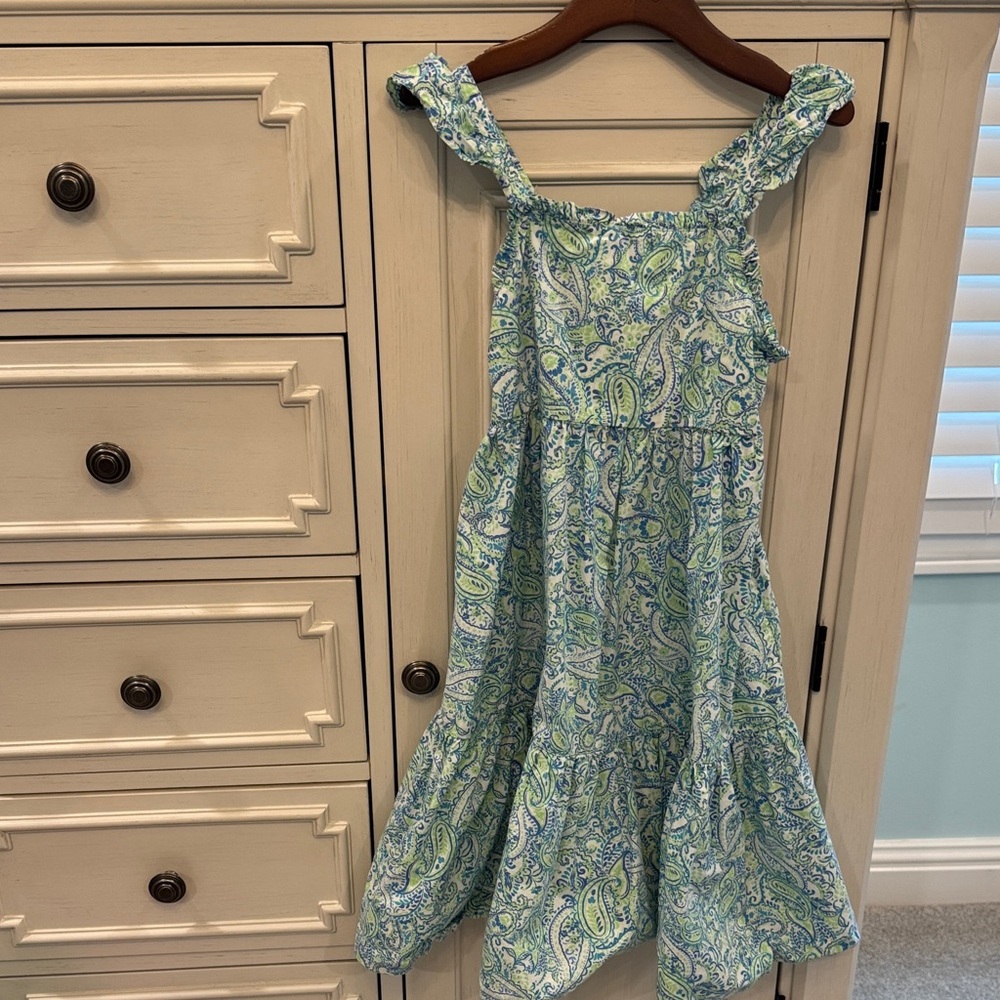 Crewcuts Blue and Green Paisley Dress